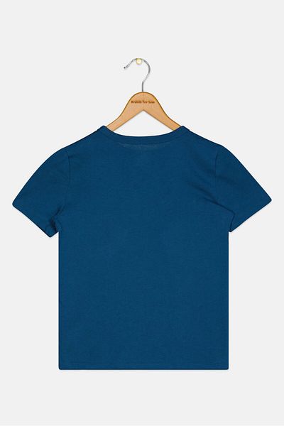 GAP Kids Boy Short Sleeve Graphic Print T-shirt, Teal Blue
