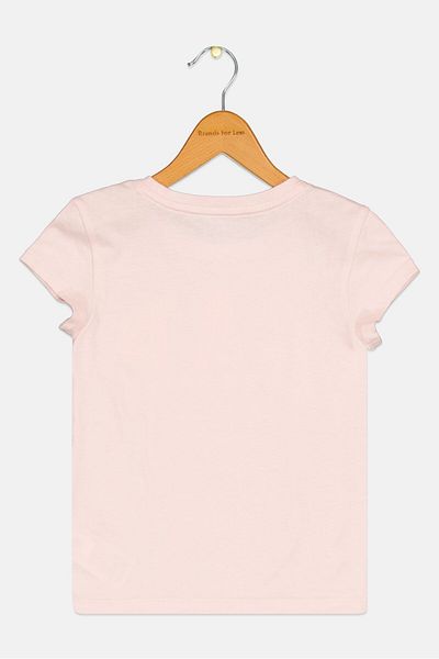GAP Kids Girl Round Neck Short Sleeves Graphic Print T-shirt, Pink