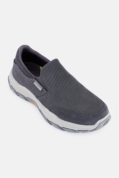 SKECHERS Men Respected Gillmer Slip On Outdoor Shoes, Dark Grey
