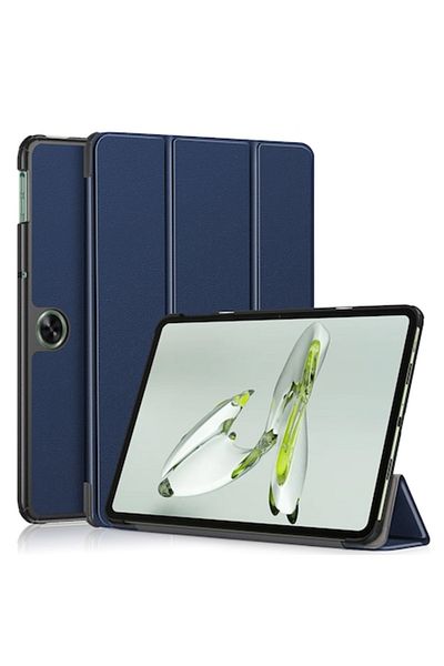 Dali Flip Cover Protective Case for OnePlus Pad Go / Oppo Pad Air 2, Stand Type, -leather, Blue