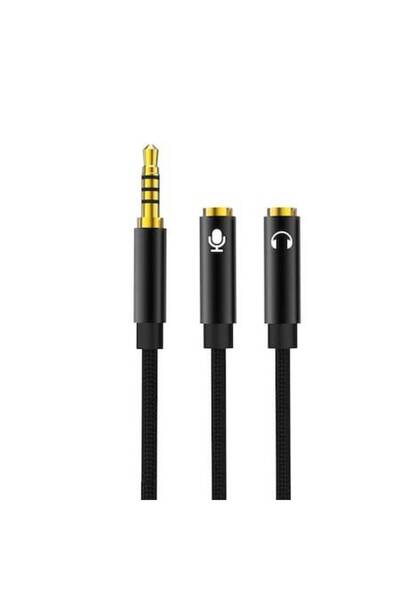 Dali Cablu splitter audio, Jack 3.5mm mascul la Jack 3.5mm femelă audio și microfon, R197, lungime 23cm