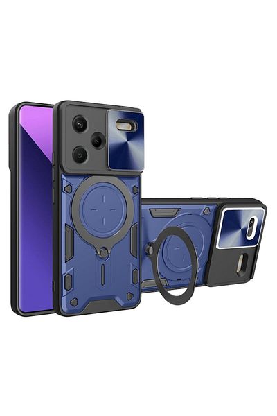 Dali Protective Case Compatible with Xiaomi Redmi Note 13 Pro Plus 5G, CamGuard Pro, Blue-Black