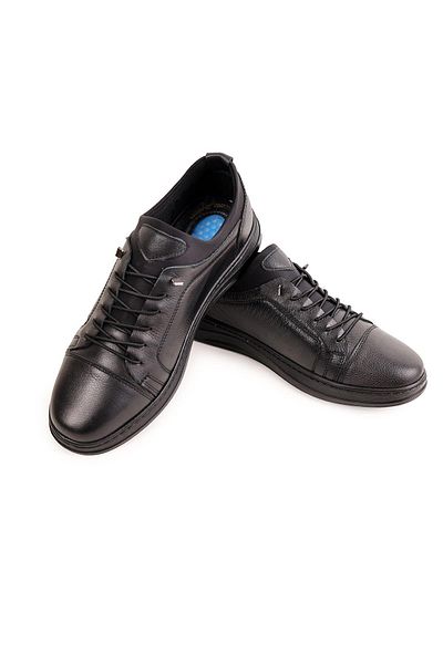 NUA Gnc201 Black Genuine Leather Orthopedic Men's Shoes