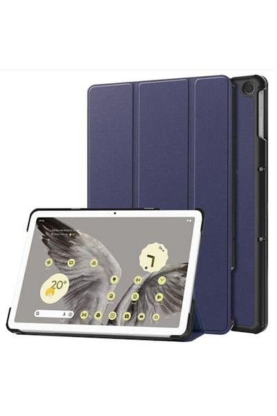 Dali Protective Flip Cover for Google Pixel Tablet, FoldPro Stand, -Leather, Blue