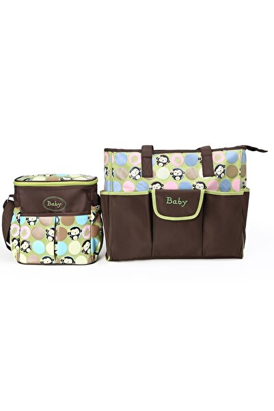 Monkey Σετ τσάντας για παιδικό καροτσάκι Πράσινο