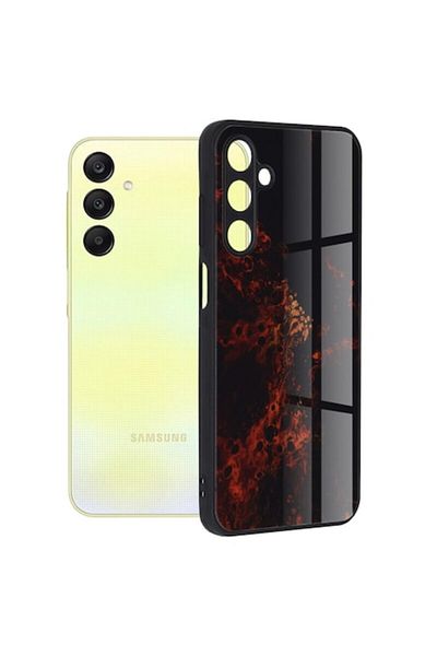 Dali Protective Case Compatible with Samsung Galaxy A25 5G, Glaze Series, Red Nebula, TPU, Multicolor