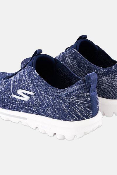 SKECHERS Women Go Walk Lace Up Outdoor Shoes, Navy Heather
