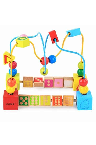 Dalip Baby Jucărie educativă și interactivă, Labirint motor cu bile de lemn