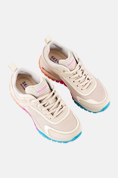 SKECHERS Women Uno trail Hot Hikes Lace Up Outdoor Shoes, Beige