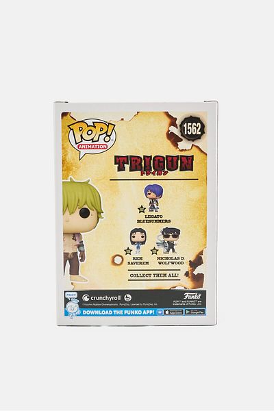 Funko Pop Trigun Vash The Stampede Shirtless Vinyl Figure