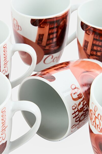 Maser 6 Pieces Latte Macchiato Series Mug 450, Multicolor