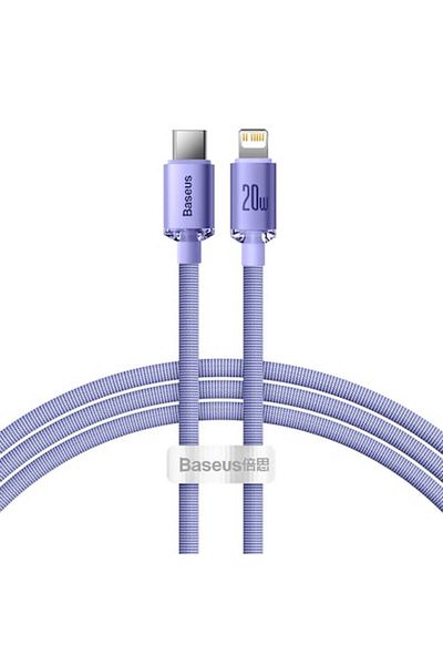 Baseus Charging and Data Transfer Cable Type-C Compatible Lightning Power 20W, Aluminum, Length 2m, C371, P