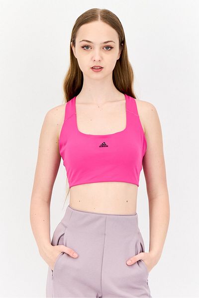adidas حمالة صدر رياضية نسائية للتدريب، لون وردي غامق
