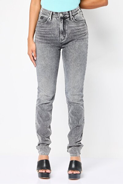 Calvin Klein Jeans Women Skinny Fit High Rise Washed Denim Jeans, Grey