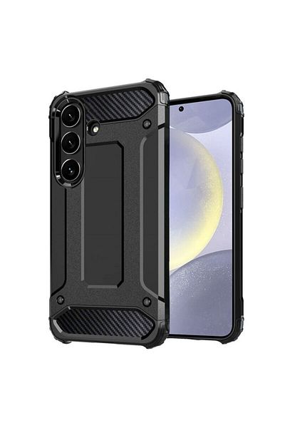 Dali Protective Case Compatible with Samsung Galaxy S24 Plus, Hybrid Armor, Reinforced Edges, TPU, Black