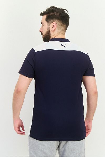 Puma Men Sportswear Fit Short Sleeves Training Polo Shirt, Navy/White