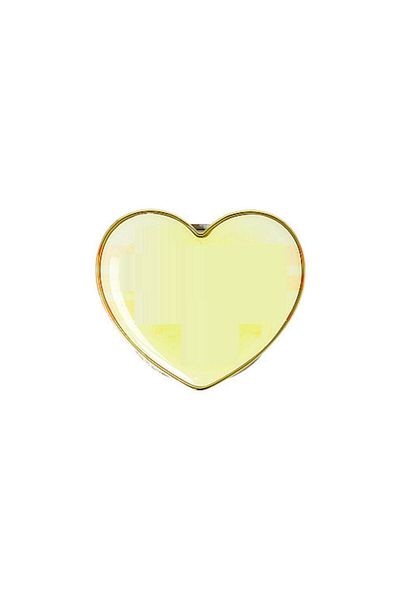 Dali Adhesive Phone Stand Plating Heart Yellow 4x5cm