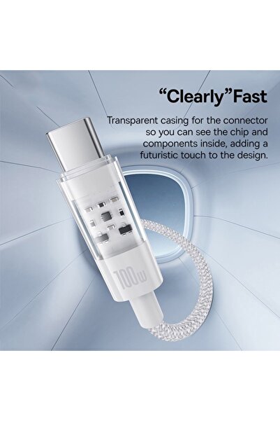 Dali Cablu de încărcare și transfer de date, USB-A la USB Tip-C, Cable Gem, încărcare super rapidă, 100W, 2m, Texti