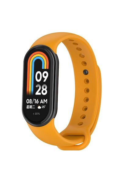 Dali Fitness Strap Compatible with Xiaomi Mi Band 8 and Mi Band 8 NFC, Silicone, Orange