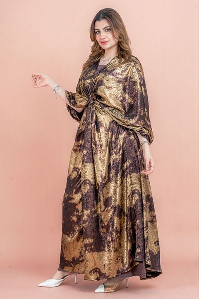 IKKXA Shimmer Wrap Design Elegant Jalabiya