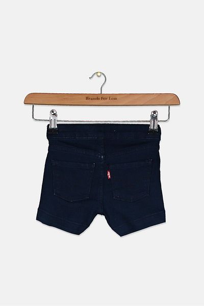 Levi's شورت قصير للبنات الصغار، أزرق داكن