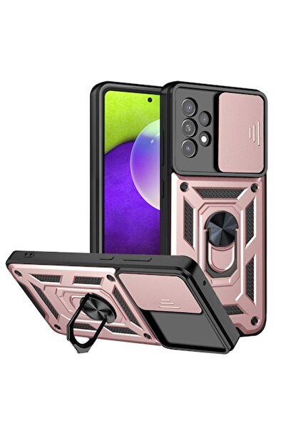 Dali Carcasă de protecție compatibilă cu Samsung Galaxy A52 4G/A52 5G/A52s 5G, seria CamShield, auriu-roz