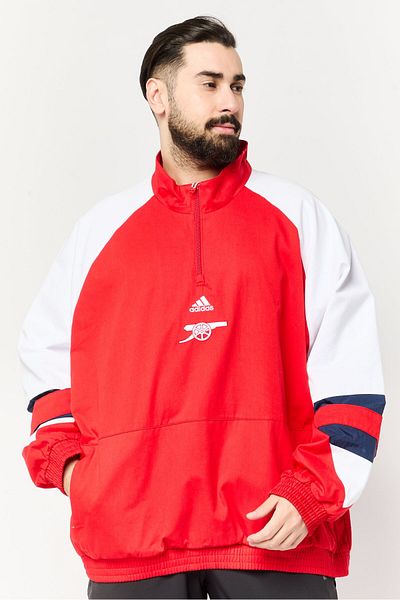 adidas Men Sportswear Fit Arsenal Icon Top Long Sleeve Football Jacket, Red