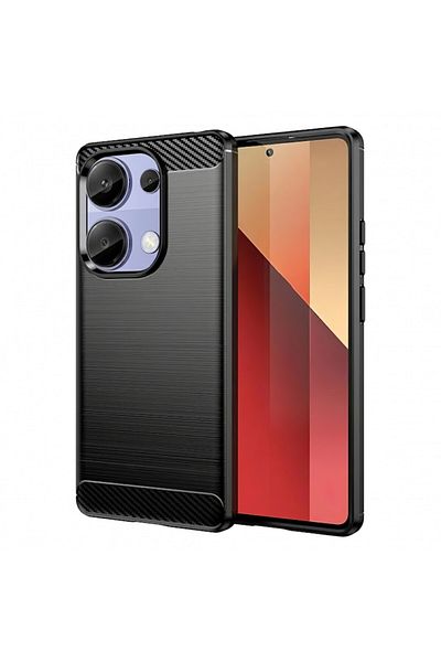 Dali Protective Case Compatible with Xiaomi Redmi Note 13 Pro 5G, Carbon Silicone, Black