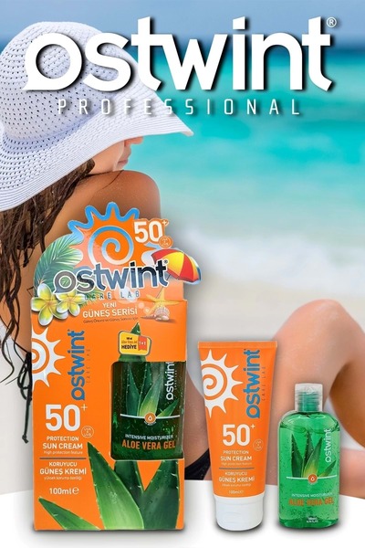 Ostwind Spf 50 Güneş Kremi 100 ml E Vitaminli Aloe Vera Jel 100 ml Hediyeli