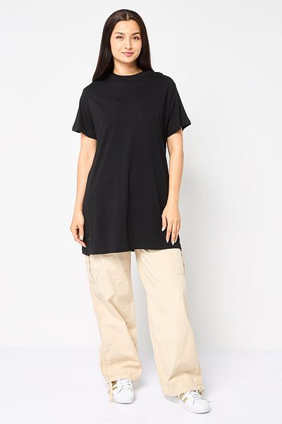 DeFacto Women Crew Neck Short Sleeve Plain T-Shirt, Black