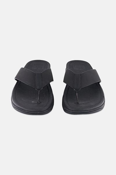 Fitflop Men Surfer Tm Toe Slip On Casual Sandal, Black