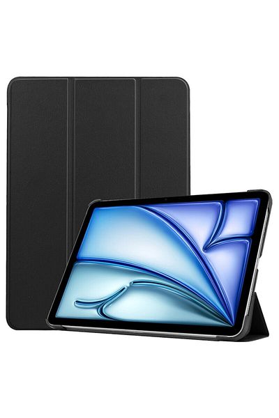 Dali Protective Flip Cover for Apple iPad Air 11 2024, FoldPro, Stand Type, -Leather, Black
