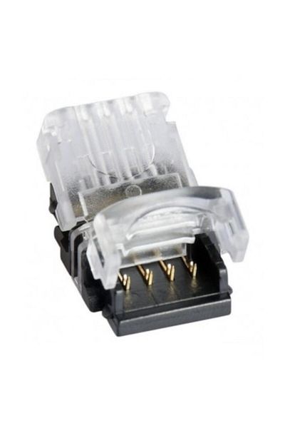 Dali Conector pentru banda LED 10mm, 4 pini, 4 fire, plastic, Negru