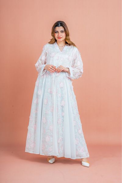 IKKXA Floral Aura Embroidered Jalabiya