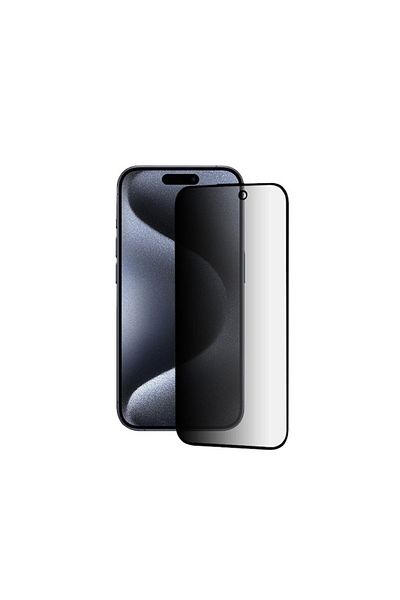 Dali Privacy Screen Protector for Apple iPhone 15 Pro, HD Privacy, Tempered Glass, Black