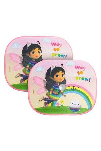 Dali Set 2 parasolare auto cu imprimeu Gabby's Dollhouse, fixare ventuze, 44x36 cm, Multicolor