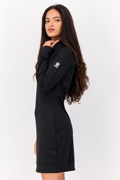 Reebok Women Sportswear Fit Long Sleeve Outdoor Dress, Black