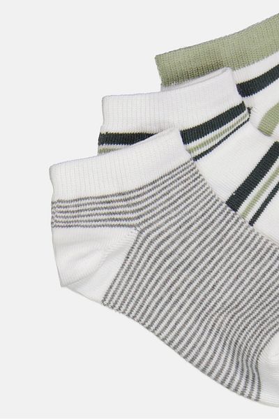 MUDD Toddlers Boy 5 Pairs Stripe Ankle Socks, Multicolor