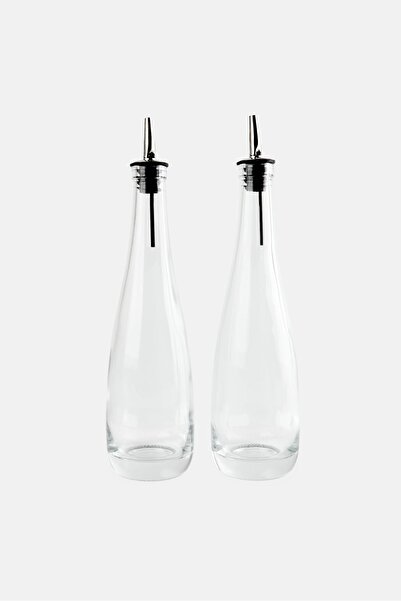 Precious Home طقم زيت وخل كاسا ديل إليجانزا قطعتين زيت سيمون وخل 350 مل، شفاف