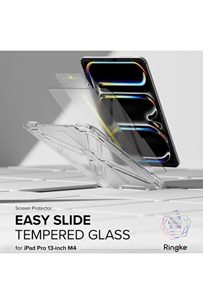 Ringke Protective Film for Apple iPad 13 (2024), Easy Slide, Tempered Glass, Installation Kit Includ