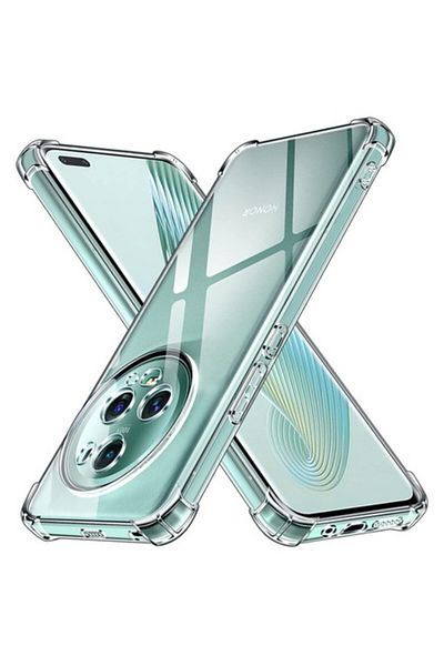Dali Protective Case Compatible with Honor Magic5 Pro, ShockProof, Clear Silicone, Reinforced Edges, Tran