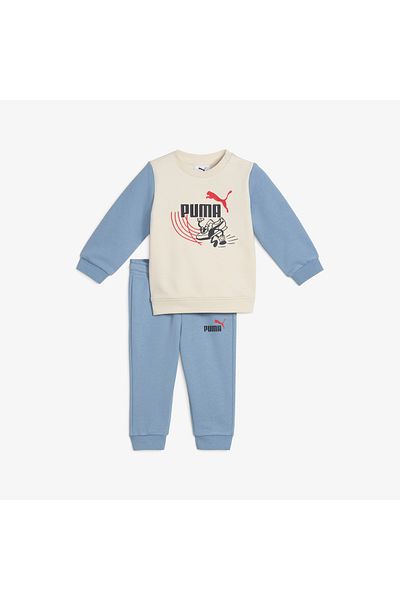 Puma Minicats Little Runners Kids Cream Tracksuit Set
