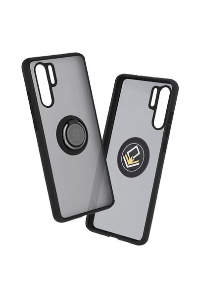 Dali Protective Case for Huawei P30 Pro/P30 Pro New Edition, Glinth, Magnetic Ring, TPU, Black-Transparen
