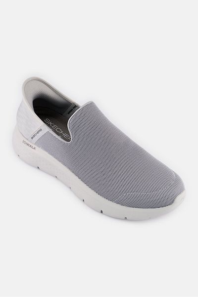 SKECHERS Men Go Walk Flex No Hands Slip On Sports Shoes, Light Grey