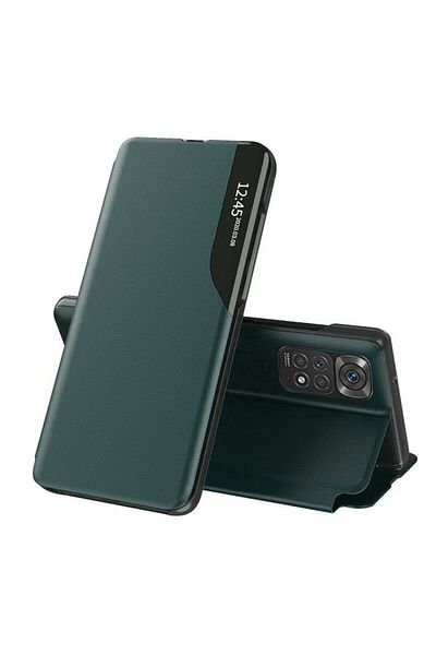 dalip Protective Flip Cover Case Compatible with Xiaomi Redmi Note 11/Note 11S, eFold, Leather, Dark Green