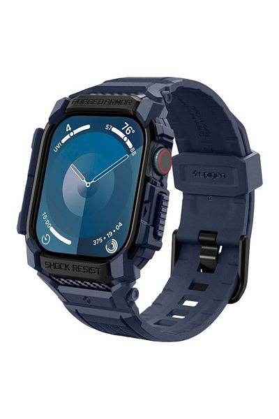 Spigen Husă și curea de protecție pentru Apple Watch 10 46mm, Rugged Armor Pro, silicon de calitate militară,