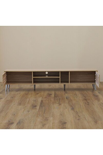 Danube Home Como TV Unit - Up to 55 Inches - Sonoma Oak L160xW40xH44cm