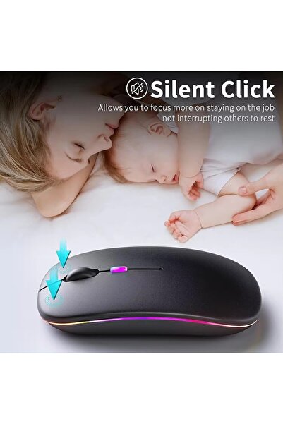 Dali Mouse wireless pentru gaming, M1, LED RGB, Bluetooth 5.2, 1600DPI, 2.4GHz