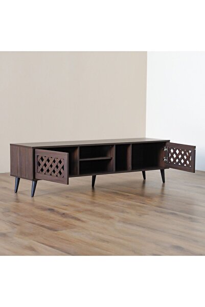 Danube Home Como TV Unit - Up to 55 Inches - Walnut L160xW40xH44.5cm