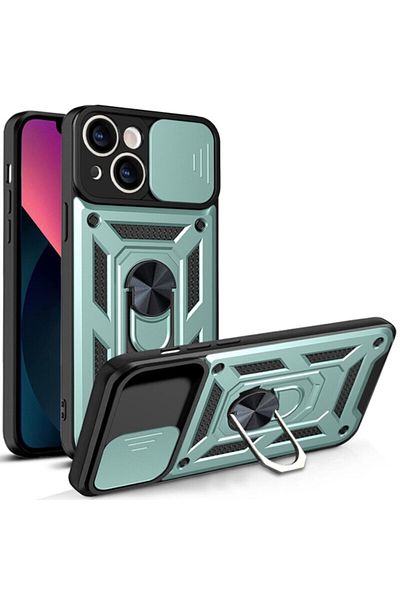Dali Protective Case Compatible with Apple iPhone 13, CamShield Series, with Stand, Magnetic Ring, TPU, G